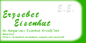 erzsebet eisenhut business card